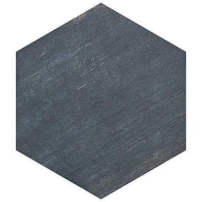 Retro Mini Hex Blue 7" x 8" Porcelain Floor & Wall Tile - Sold Per Case of 36 - 11.16 Sq. Ft.