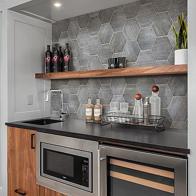 Retro Mini Hex Cendra 7" x 8" Porcelain Floor & Wall Tile - Sold Per Case of 36 - 11.16 Sq. Ft.