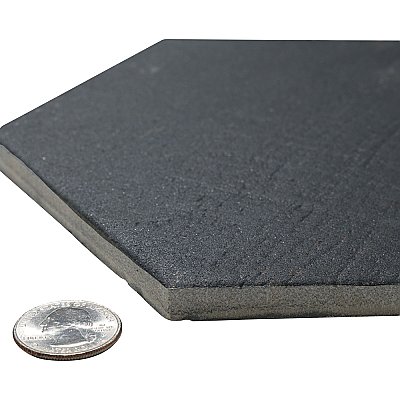 Retro Mini Hex Nero 7" x 8" Porcelain Floor & Wall Tile - Sold Per Case of 36 - 11.16 Sq. Ft.