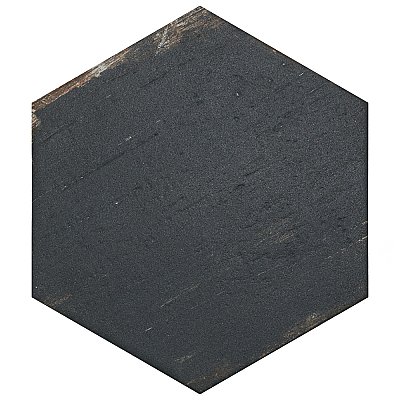 Retro Mini Hex Nero 7" x 8" Porcelain Floor & Wall Tile - Sold Per Case of 36 - 11.16 Sq. Ft.