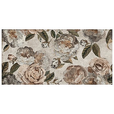 Parete Fiori Beige 23-1/2" x 47" Porcelain Floor and Wall Tile - 3 Tiles Per Case - 23.1 Square Feet