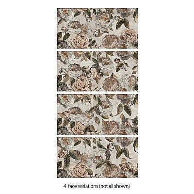 Parete Fiori Beige 23-1/2" x 47" Porcelain Floor and Wall Tile - 3 Tiles Per Case - 23.1 Square Feet