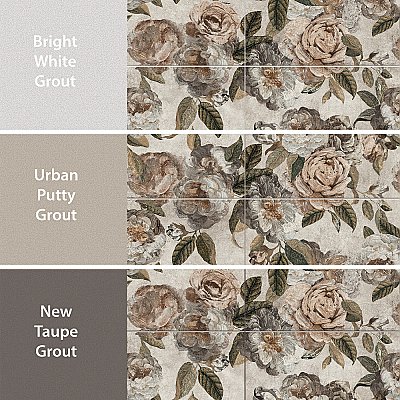 Parete Fiori Beige 23-1/2" x 47" Porcelain Floor and Wall Tile - 3 Tiles Per Case - 23.1 Square Feet