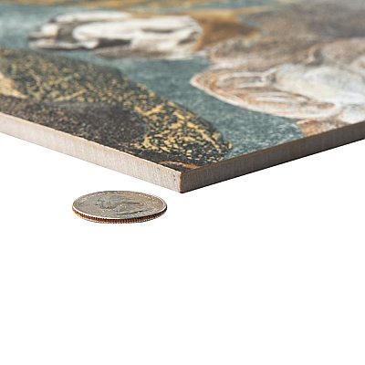 Parete Fiori Green 23-1/2" x 47" Porcelain Floor and Wall Tile - 3 Tiles Per Case - 23.1 Square Feet