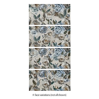 Parete Fiori Grey 23-1/2" x 47" Porcelain Floor and Wall Tile - 3 Tiles Per Case - 23.1 Square Feet
