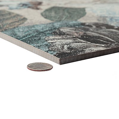 Parete Fiori Grey 23-1/2" x 47" Porcelain Floor and Wall Tile - 3 Tiles Per Case - 23.1 Square Feet