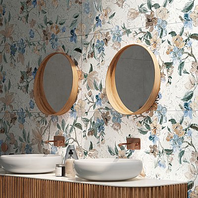 Parete Setoso White 23-1/2" x 47" Porcelain Floor and Wall Tile - 3 Tiles Per Case - 23.1 Square Feet