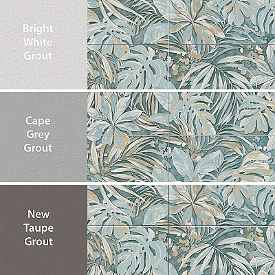 Parete Tropici Blue 23-1/2" x 47" Porcelain Floor and Wall Tile - 3 Tiles Per Case - 23.1 Square Feet