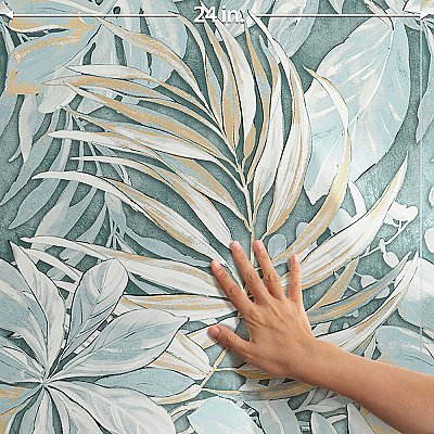 Parete Tropici Blue 23-1/2" x 47" Porcelain Floor and Wall Tile - 3 Tiles Per Case - 23.1 Square Feet
