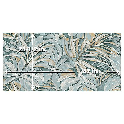 Parete Tropici Blue 23-1/2" x 47" Porcelain Floor and Wall Tile - 3 Tiles Per Case - 23.1 Square Feet