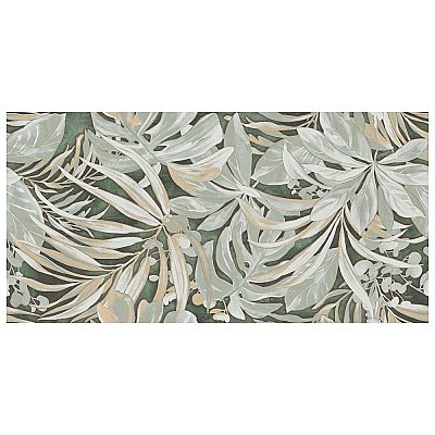 Parete Tropici Green 23-1/2" x 47" Porcelain Floor and Wall Tile - 3 Tiles Per Case - 23.1 Square Feet