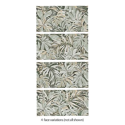 Parete Tropici Green 23-1/2" x 47" Porcelain Floor and Wall Tile - 3 Tiles Per Case - 23.1 Square Feet