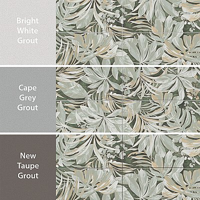 Parete Tropici Green 23-1/2" x 47" Porcelain Floor and Wall Tile - 3 Tiles Per Case - 23.1 Square Feet