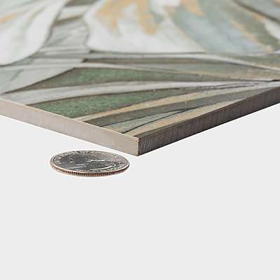 Parete Tropici Green 23-1/2" x 47" Porcelain Floor and Wall Tile - 3 Tiles Per Case - 23.1 Square Feet