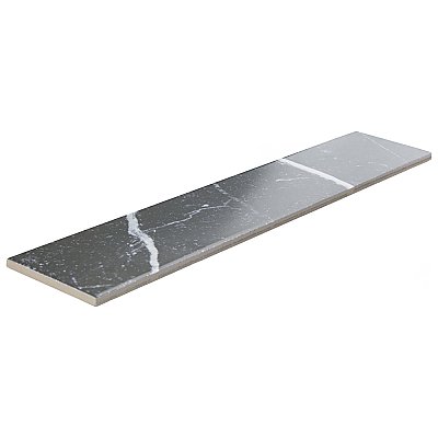 Tinos Black 3-1/8" x 17-3/8" Porcelain Floor & Wall Tile - 30 Tiles Per Case - 12.0 Sq. Ft.