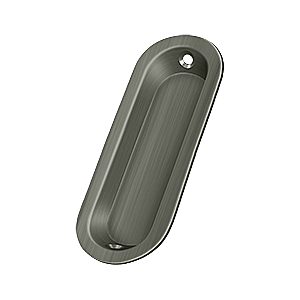 Solid Brass Oblong Pocket or Sliding Door or Window Flush Pull - 3-1/2" - Many Finishes Available