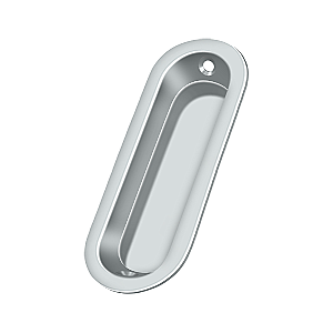 Solid Brass Oblong Pocket or Sliding Door or Window Flush Pull - 3-1/2" - Many Finishes Available