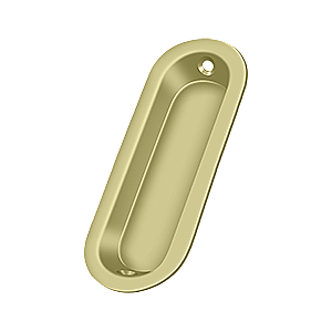 Solid Brass Oblong Pocket or Sliding Door or Window Flush Pull - 3-1/2" - Many Finishes Available