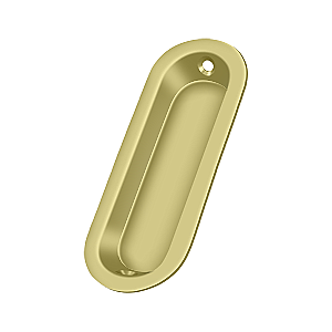 Solid Brass Oblong Pocket or Sliding Door or Window Flush Pull - 3-1/2" - Many Finishes Available
