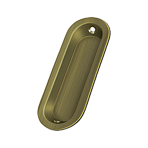 Solid Brass Oblong Pocket or Sliding Door or Window Flush Pull - 3-1/2" - Many Finishes Available