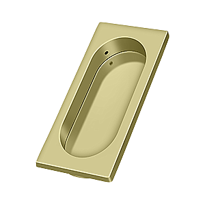 Solid Brass Flush Pull for Sliding or Pocket Doors or Windows - 3-7/8" - Multiple Finishes