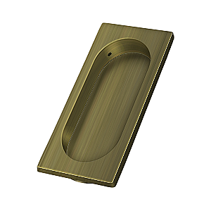 Solid Brass Flush Pull for Sliding or Pocket Doors or Windows - 3-7/8" - Multiple Finishes
