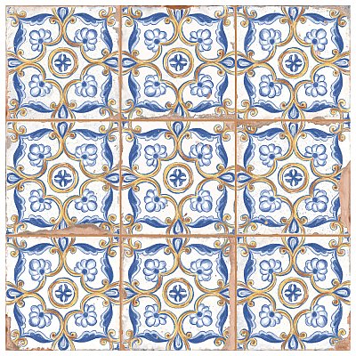 Kings Campania Atrani 13" x 13" Ceramic Floor and Wall Tile - 10 Tiles Per Case - 12.0 Square Feet