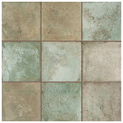 Kings Etna Sage 13-1/8" x 13-1/8" Ceramic Floor & Wall Tile - 10 Tiles Per Case - 12.2 Sq. Ft.