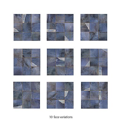 Kings Sea Blue 13" x 13" Ceramic Floor and Wall Tile - 10 Tiles Per Case - 12.0 Square Feet