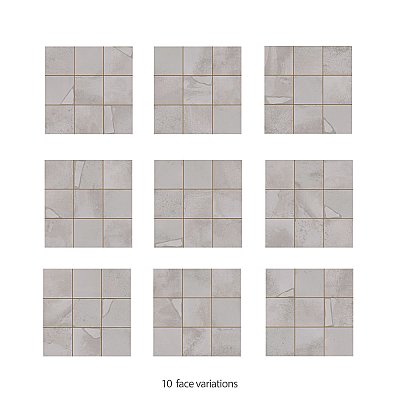 Kings Sea White 13" x 13" Ceramic Floor and Wall Tile - 10 Tiles Per Case - 12.0 Square Feet