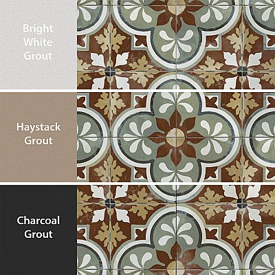 Kings Barna Born 17-5/8" x 17-5/8" Ceramic Floor and Wall Tile - 5 Tiles Per Case - 10.95 Square Feet