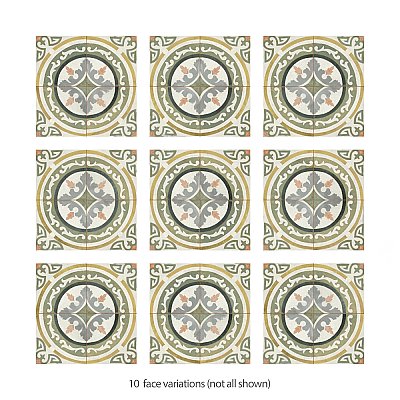 Kings Barna Gracia 17-5/8" x 17-5/8" Ceramic Floor and Wall Tile - 5 Tiles Per Case - 10.95 Square Feet
