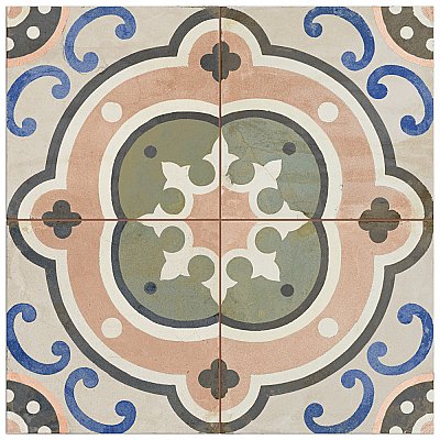 Kings Barna Raval 17-5/8" x 17-5/8" Ceramic Floor and Wall Tile - 5 Tiles Per Case - 10.95 Square Feet