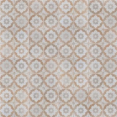 Kings Clay Blossom 17-3/4"x17-3/4" Ceramic Tile - Sold Per Case of 5 - 11.17 Square Feet Per Case