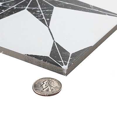Merzoni Star Marquina 17-7/8" x 17-7/8" Porcelain Floor & Wall Tile - 5 Tiles Per Case - 11.25 Sq. Ft.