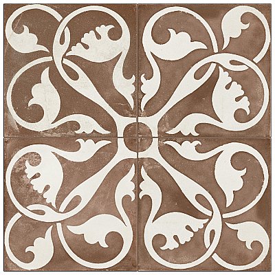 Kings Nouveau Ruby 17-5/8" x 17-5/8" Ceramic Floor and Wall Tile - 5 Tiles Per Case - 10.95 Square Feet