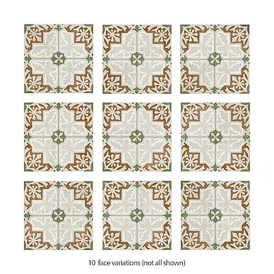 Kings Paname Bastille 17-5/8" x 17-5/8" Ceramic Floor and Wall Tile - 5 Tiles Per Case - 10.95 Square Feet