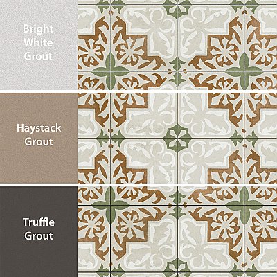 Kings Paname Bastille 17-5/8" x 17-5/8" Ceramic Floor and Wall Tile - 5 Tiles Per Case - 10.95 Square Feet