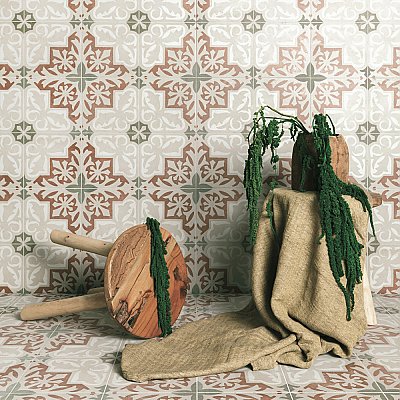 Kings Paname Bastille 17-5/8" x 17-5/8" Ceramic Floor and Wall Tile - 5 Tiles Per Case - 10.95 Square Feet