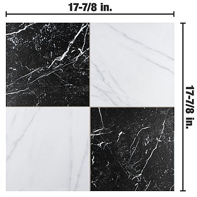 Merzoni Checker Ruzzini 17-7/8" x 17-7/8" Porcelain Floor & Wall Tile Tile - 6 Pieces per Case - 13.5 Sq. Ft. Per Case