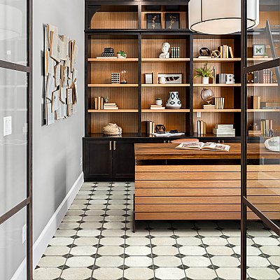 Kings Yard Nero 17-5/8" x 17-5/8" Ceramic Floor & Wall Tile - 5 Tiles Per Case - 10.95 Sq. Ft.