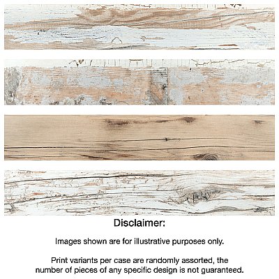 Unique 6" x 35-7/8" Porcelain Floor and Wall Tile - 7 Tiles Per Case - 10.71 Sq. Ft.