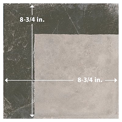 Kings Brush Line 8-3/4" x 8-3/4" Porcelain Floor and Wall Tile - 13 Tiles Per Case - 7.15 Square Feet