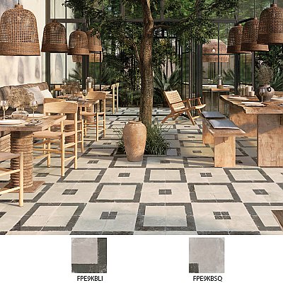 Kings Brush Square 8-3/4" x 8-3/4" Porcelain Floor and Wall Tile - 13 Tiles Per Case - 7.15 Square Feet