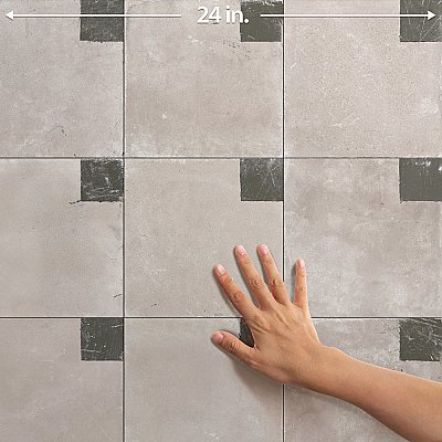 Kings Brush Square 8-3/4" x 8-3/4" Porcelain Floor and Wall Tile - 13 Tiles Per Case - 7.15 Square Feet