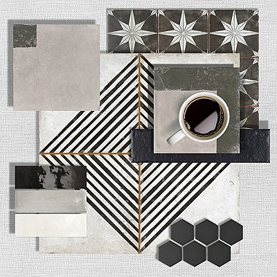 Kings Brush Square 8-3/4" x 8-3/4" Porcelain Floor and Wall Tile - 13 Tiles Per Case - 7.15 Square Feet