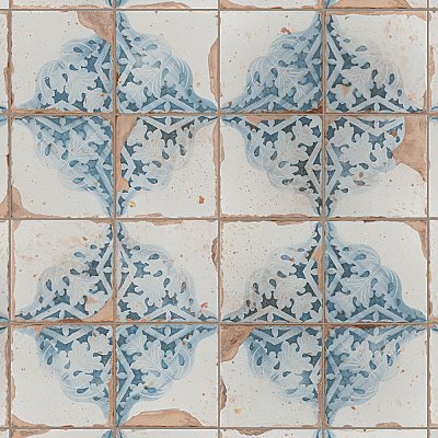 Artisan Azul Decor 13" x 13" Ceramic Floor & Wall Tile - 10 Tiles Per Case - 12.0 Sq. Ft.