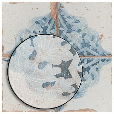 Artisan Azul Decor 13" x 13" Ceramic Floor & Wall Tile - 10 Tiles Per Case - 12.0 Sq. Ft.