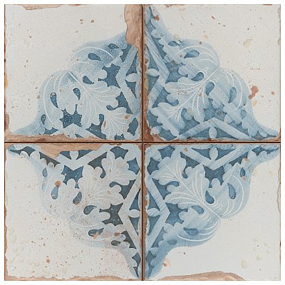 Artisan Azul Decor 13" x 13" Ceramic Floor & Wall Tile - 10 Tiles Per Case - 12.0 Sq. Ft.