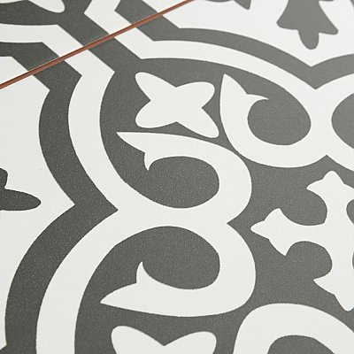 Berkeley Black II 17-5/8" x 17-5/8" Ceramic Floor/Wall Tile - 6 Tiles Per Case - 13.14 Sq. Ft.